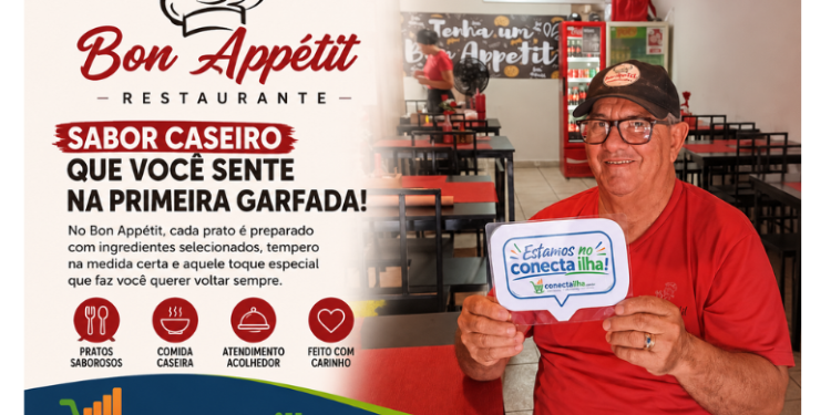 Bon Appétit Restaurante: comida caseira, sabor e bom atendimento.