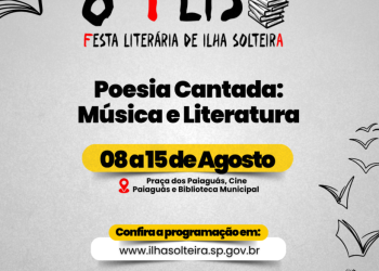 8ª FLIS celebra a união entre música e literatura com programação gratuita em Ilha Solteira