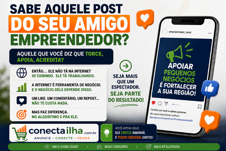 Apoiar o comércio local fortalece toda a cidade.