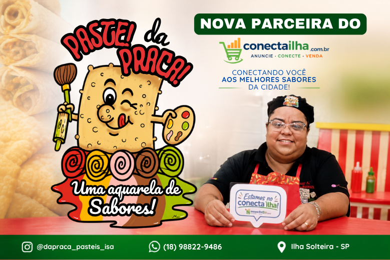 Pastel da Praça agora faz parte do Conecta Ilha!