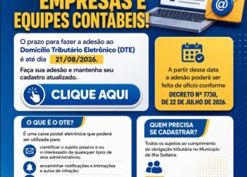 Prazo para adesão ao DTE termina nesta sexta-feira em Ilha Solteira