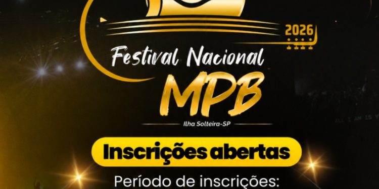50º Festival Nacional de MPB de Ilha Solteira: inscrições se encerram em breve